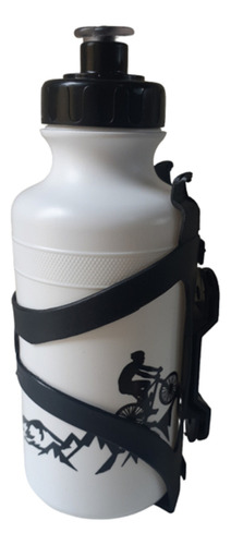 Garrafa Caramanhola 500ml Squeeze Bike 20 26 Adulto Criança Cor Branco