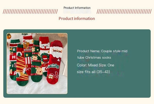 Calcetines De Navidad Caja De Regalo 4 Pares