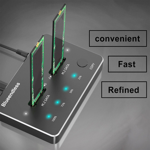 Imagen 3 de 5 de Docking Station 2 Ssd M.2 Nvme/sata Usb 3.0 10gbps Win/mac