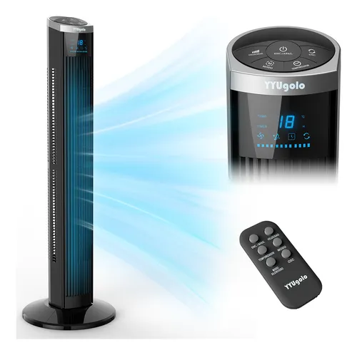 comprar Ventilador De Torre Silencioso Con Control Remoto Yyugolo Negro