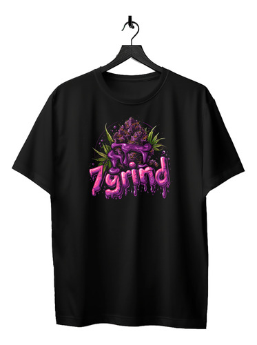 Playera Marihuana Morada Streetwear Skate Seven Grinder