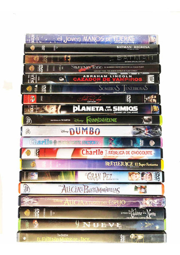 Colección Filmográfica Tim Burton 21 Dvds Español Latino Jac (Usado)
