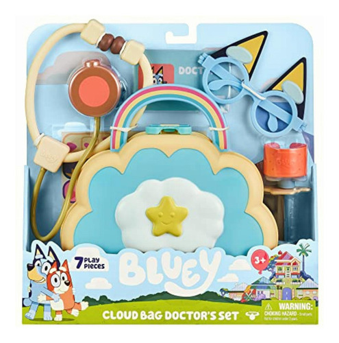 Bluey Cloud Bag Doctor's Set, Doctor Check Up, Toy Doctor's