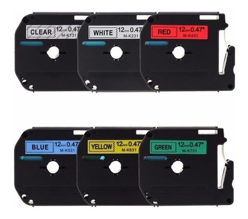 Cinta Mk 231 Rotuladora Fits Brother Pt 70 80 90 12mm Full