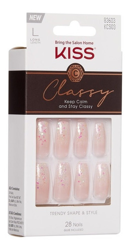 Uñas Glue-on Kiss Classy - Scrunchi