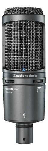 Microfone Audio-Technica AT2020USB+ Condensador Cardioide cor cinza