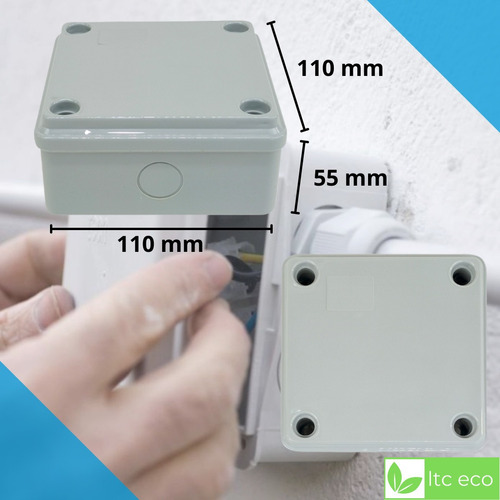 Imagen 5 de 8 de Caja De Paso Luz Estanca Exterior 110x110x55 Pvc Electricas
