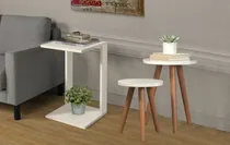 Comprar Kit 3 Mesas Centro Apoio Lateral Ao Sofá Criativo Off White