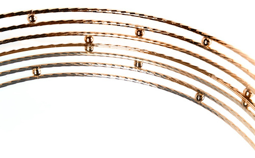 Bandeja Decorativa Espejo Gold/ Centro De Mesa 38 Cm