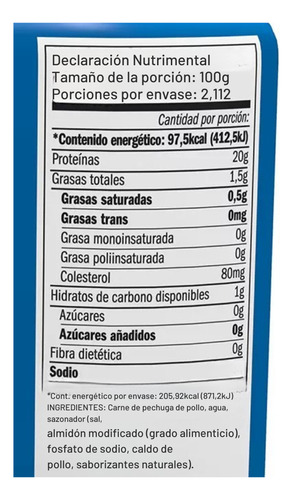 Trozos De Pechuga De Pollo Enlatado 354 Gr