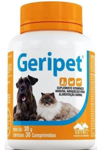 Geripet Suplemento Vitamínico 30 Comp Vetnil  