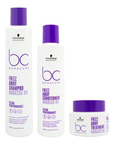 Schwarzkopf Frizz Away Shampoo + Acondicionador + Máscara