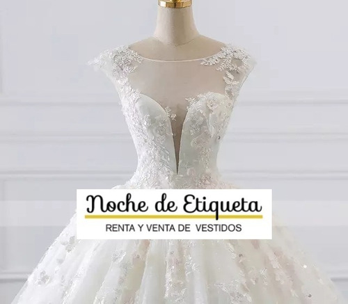 Imagen 3 de 5 de Vestido De Novia Corte Princesa Bordado Escote Corazon