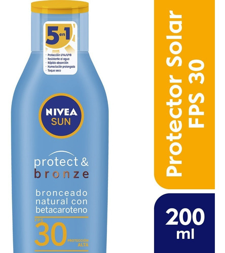 Nivea Sun Loción Protect & Bronze Fps 30