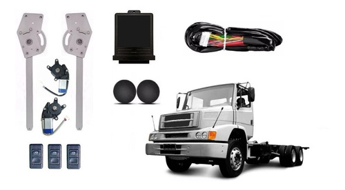 Vidro Eletrico Mb 1620 2001 Em Diante 24v+trava Tragi+tx 24v