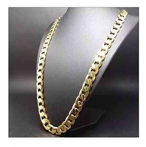 Collar De Cadena De Oro De 24 Quilates 9.2mm Corte Diaman | Envío gratis