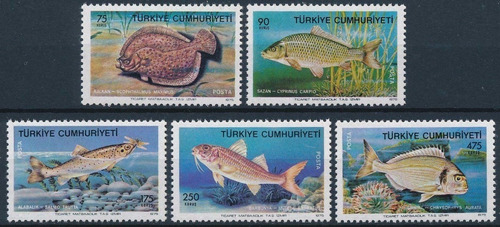 Fauna - Turquía - Peces - Serie Mint