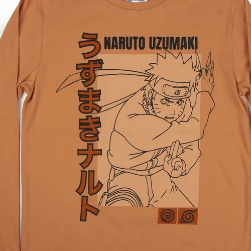 Polera Manga Larga Niño Naruto Personaje Gris Naruto