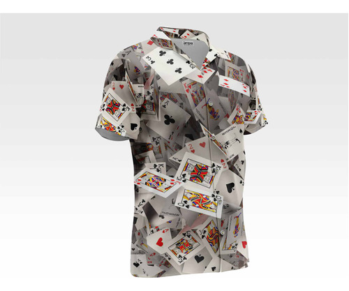 Camisa Moda Cartas 3d Naipes St-1312 Artemix