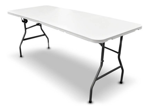 Top Living Mesaplas mesa plegable portafolio de plastico 1.80m color blanco