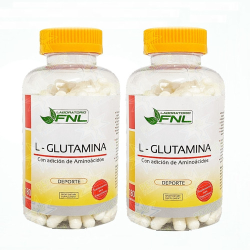 L-glutamina 2x180 Cáps C/u 500mg Aminoácido Fnl 