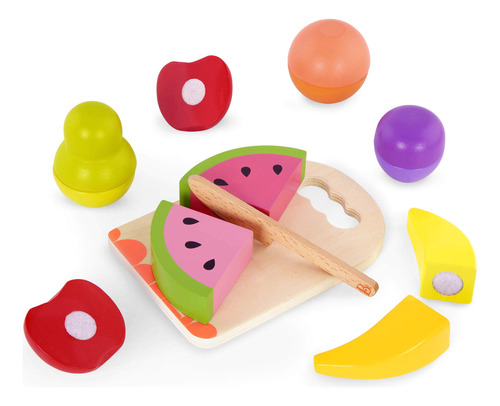 B. Toys - Chop N' Play Fruits- Juego De Comida De Madera Par