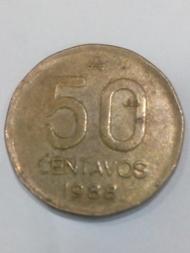 Moneda 50 Centavos Argentina Año 1988
