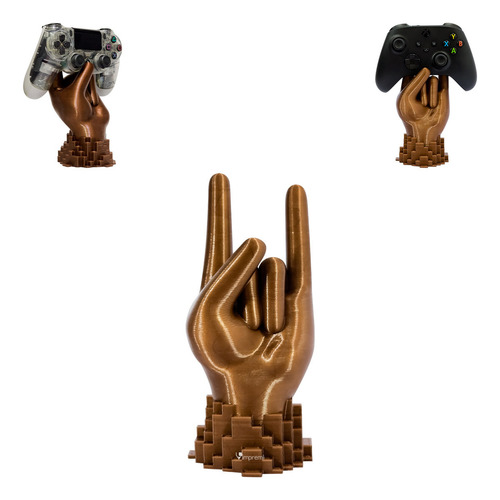 Soporte Para Control Tipo Mano Cubos Impremli Color Cobre