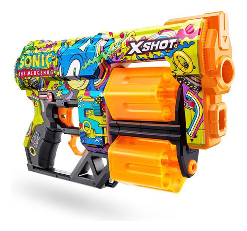 Lançador X-shot Skin Dread Sonic Com 12 Dardos - Hyper Spike