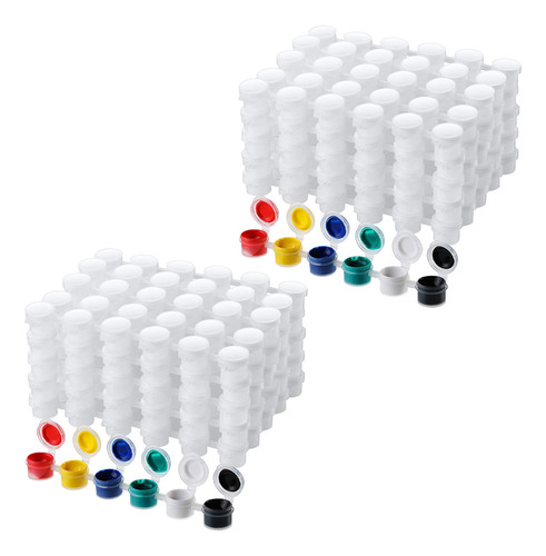 100 Tiras De Pintura Vacías Para Vasos De Pintura, Transpare