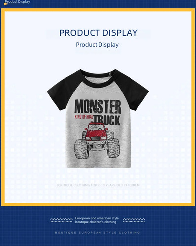 Camiseta De Manga Corta De Verano Con Dibujos Animados Para