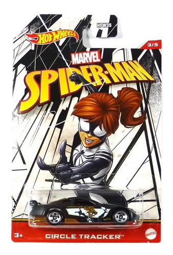 Auto Hot Wheels Spiderman Colecciòn Metal-  Giro Didàctico Personaje Spider Girl