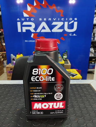 Aceite Motul 5w30 Full Sintético 8100 Eco-lite