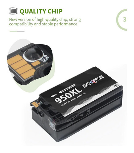 Imagen 3 de 4 de Cartucho De Tinta Impresora 950xl - Compatible