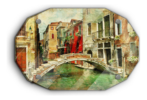 Cuadro De Vidrio Geometricos Hermosa Pintura Venecia 60x90cm