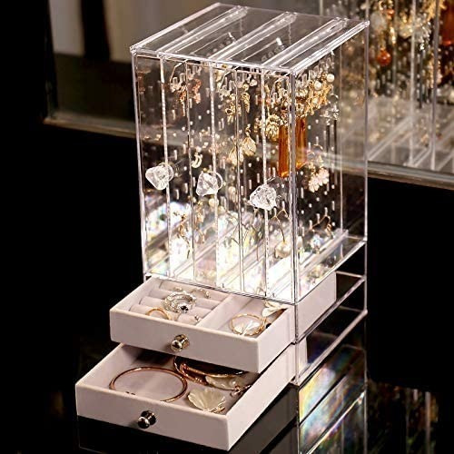 Imagen 2 de 7 de Organizador De Aretes Joyero Vertical Con 5 Cajones