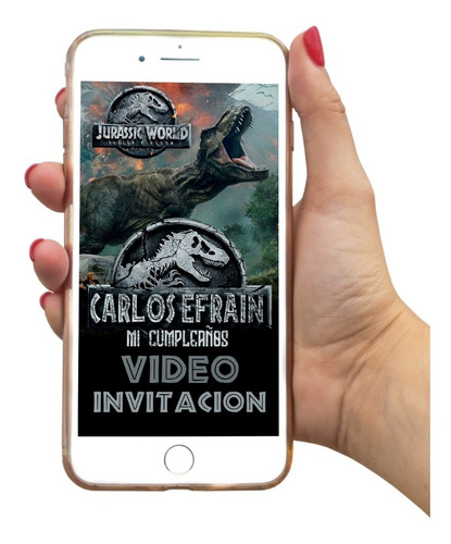 Invitación Video Jurassic World Dinosaurios Animada