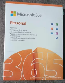 Microsoft Office 365 Personal 1 Pc 1 Año
