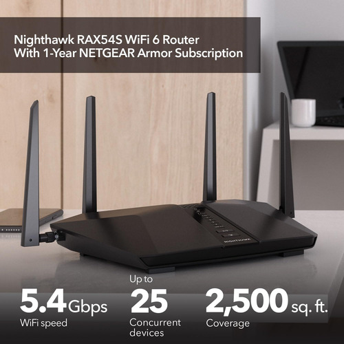 Router Wifi 6 Netgear Nighthawk Rax54s Ax5400 De 5,4 Gbps