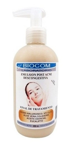 Emulsión Post Acné Y Rosácea Descongestiva 250 Gr Biocom