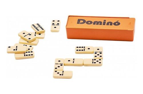 Juego De Mesa Domino Con Estuche Plastico Chico Fddom388