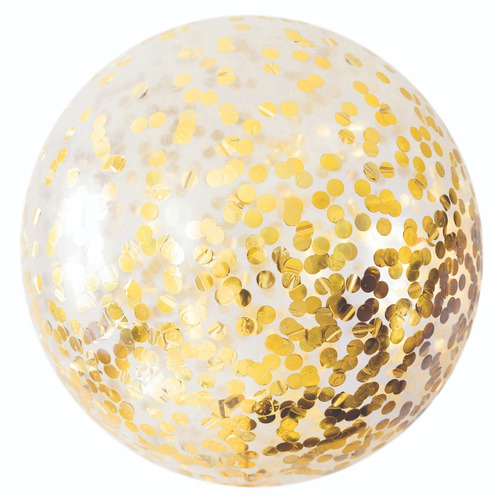 Balão - Bexiga Ano Novo - Bubble Com Confete Dourado 