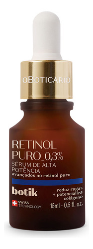 Sérum Facial De Alta Potência Botik Retinol Puro 15ml Momento de aplicação Noite Tipo de pele Mista