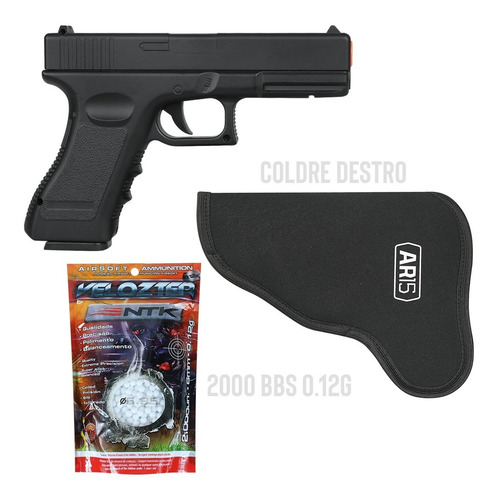 Imagem 1 de 8 de Pistola Airsoft Spring Vigor Glock V20 Full Metal 6mm