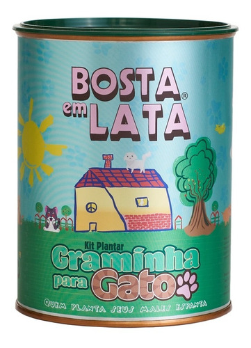 Kit Plantar Bosta Em Lata Graminha Para Gato - 330 G