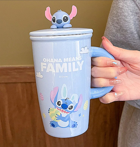 Taza De Ceramica De Stitch - Disney Kit Taza Y Peluche Para Ansiedad
