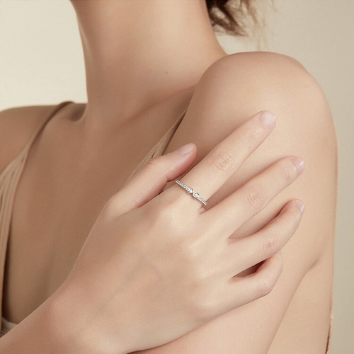 Imagen 2 de 8 de Anillo Compromiso Mujer Amor Infinito Circones En Plata 925