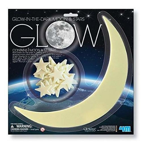 4m Glow In The Dark Gran Luna Y Estrellas.