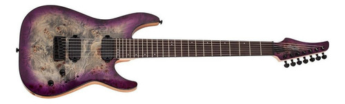 Guitarra eléctrica Schecter C-7 Pro de caoba aurora burst con diapasón de wengué