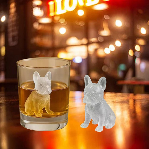 Molde De Hielo Con Diseño De Bulldog Francés, Creativo Para